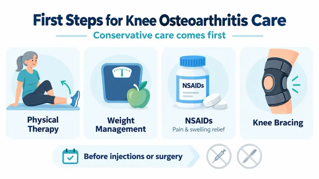 What Comes First in Knee Osteoarthritis Treatment