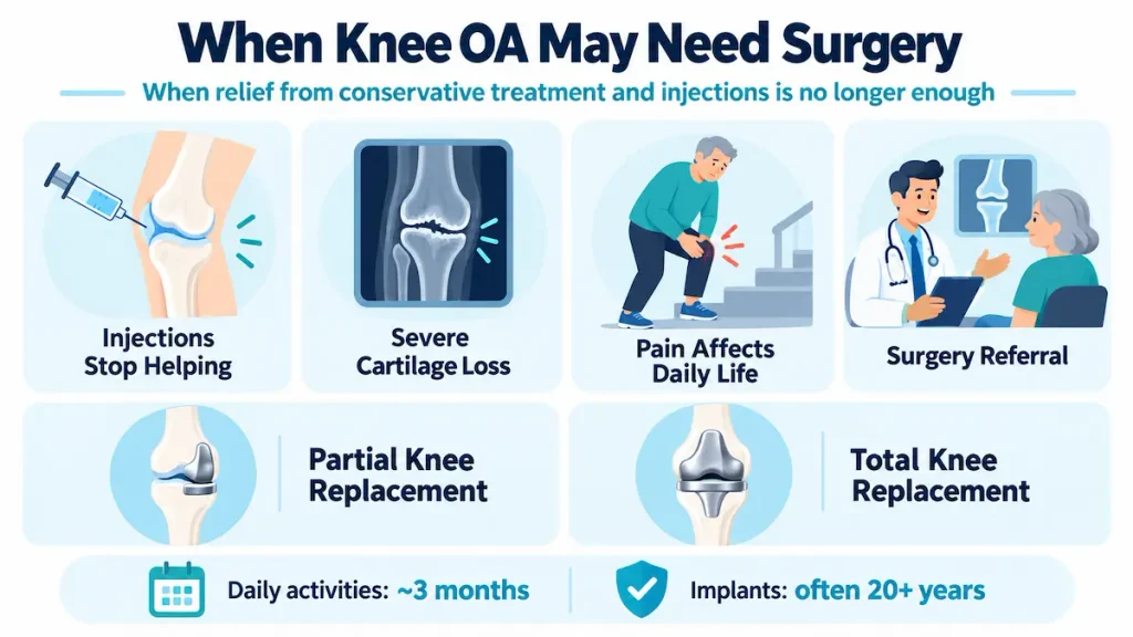 When Does Knee Osteoarthritis Treatment Move to Surgery Referral